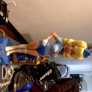 1976 vintage flight attendant why yes fly me collectible lamp